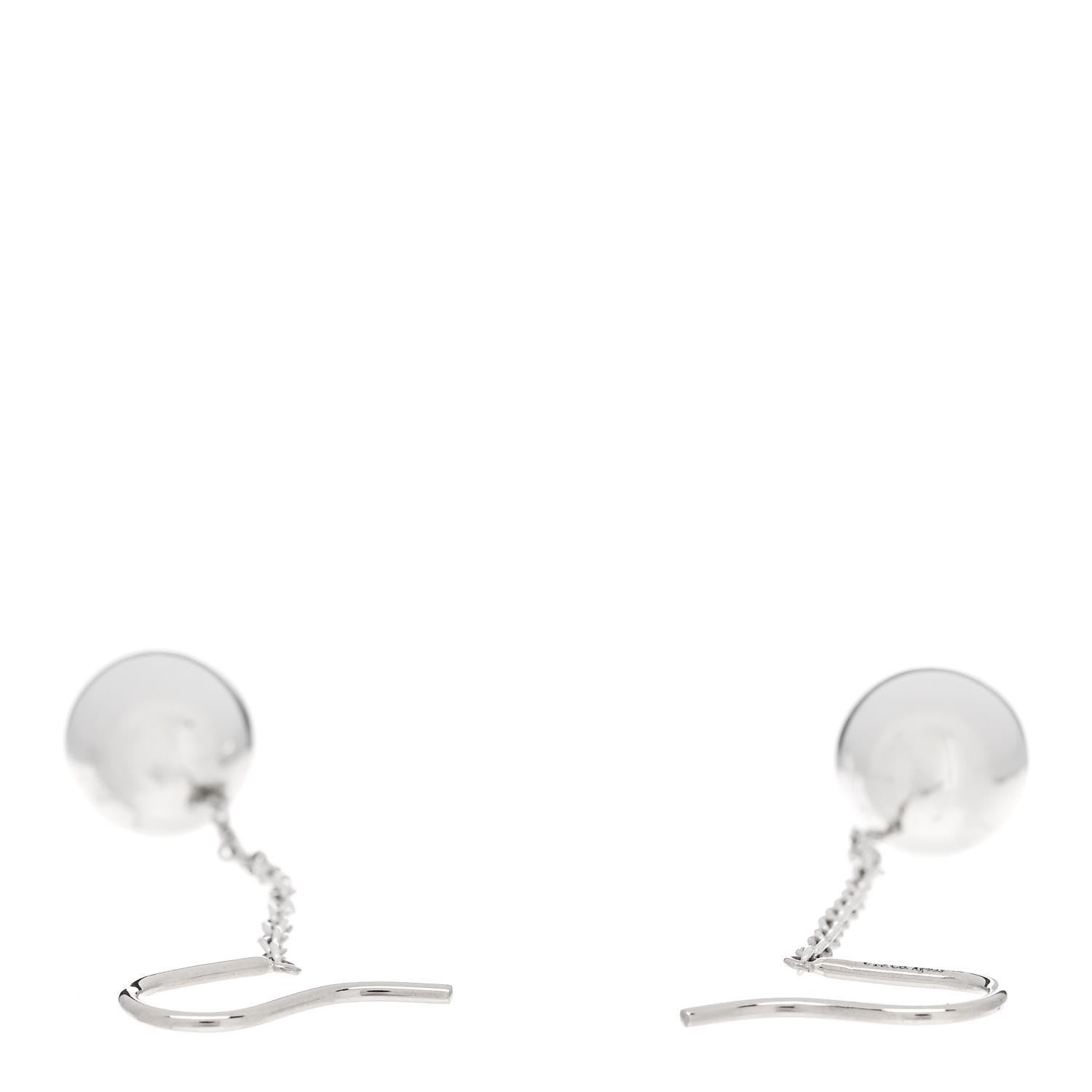 Tiffany Sterling Silver 10mm HardWear Ball Drop Earrings 3 of 4
