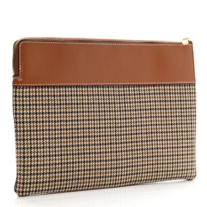 Celine Natural Calfskin Tweed Clutch Tan 3 of 8