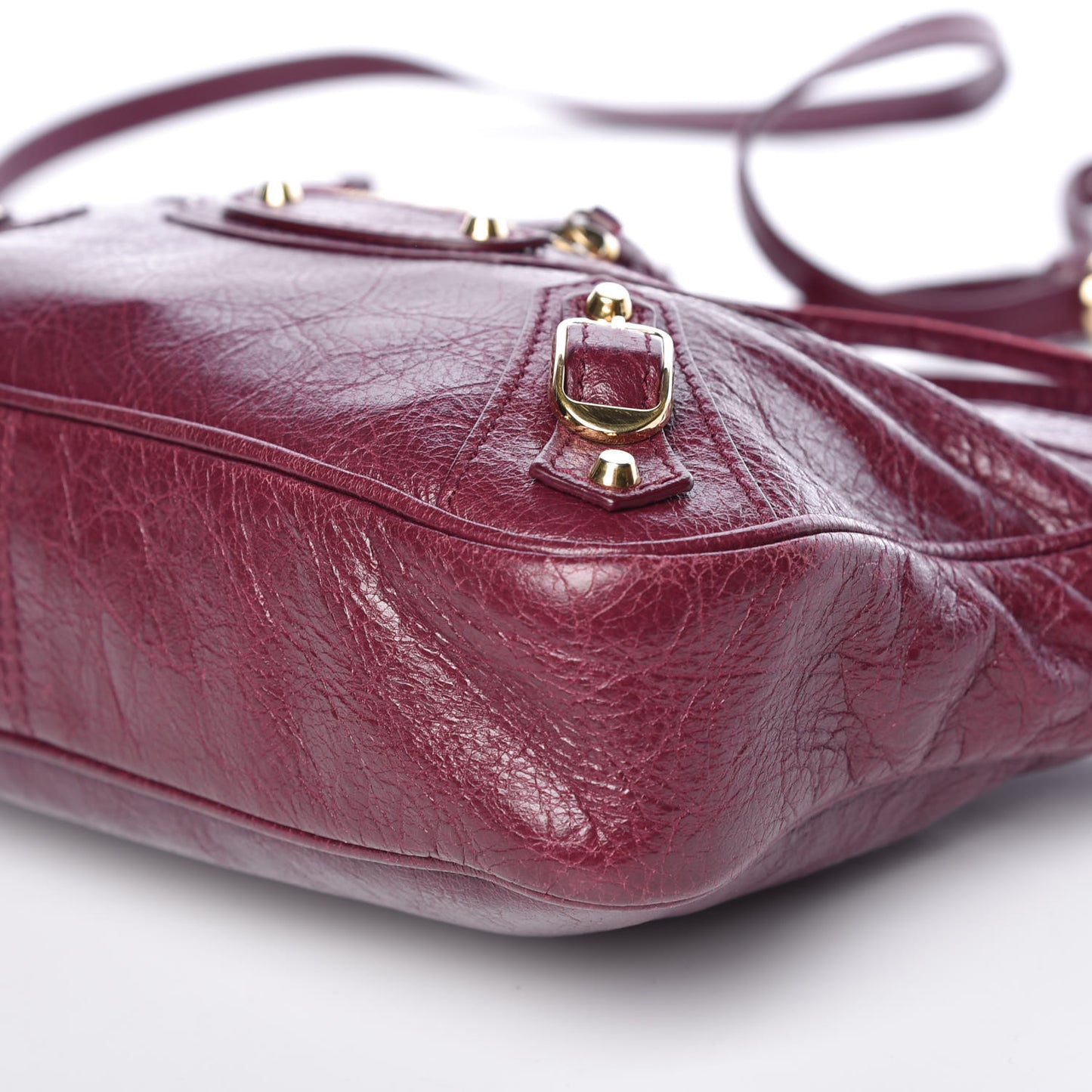 Agneau Classic Gold Hardware Hip Violet Prune