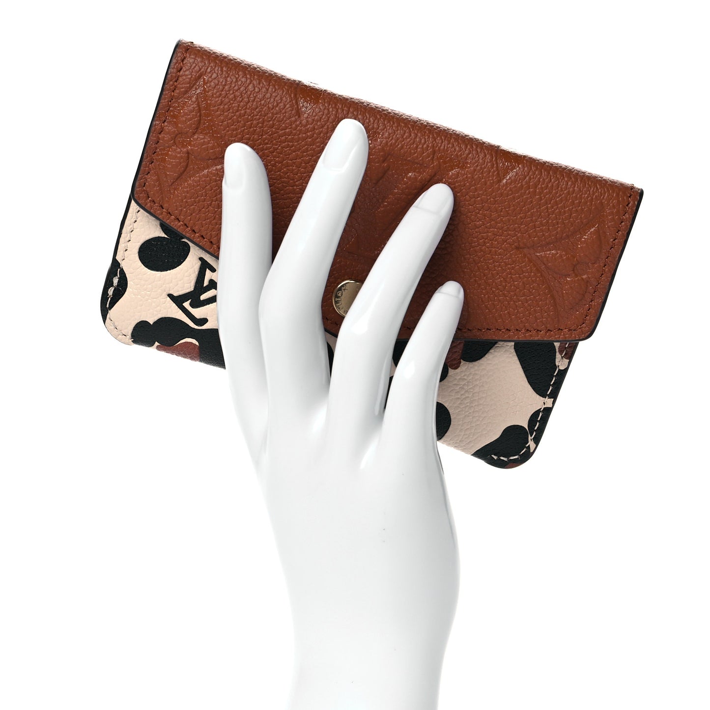 Empreinte Monogram Giant Wild At Heart Key Pouch Caramel
