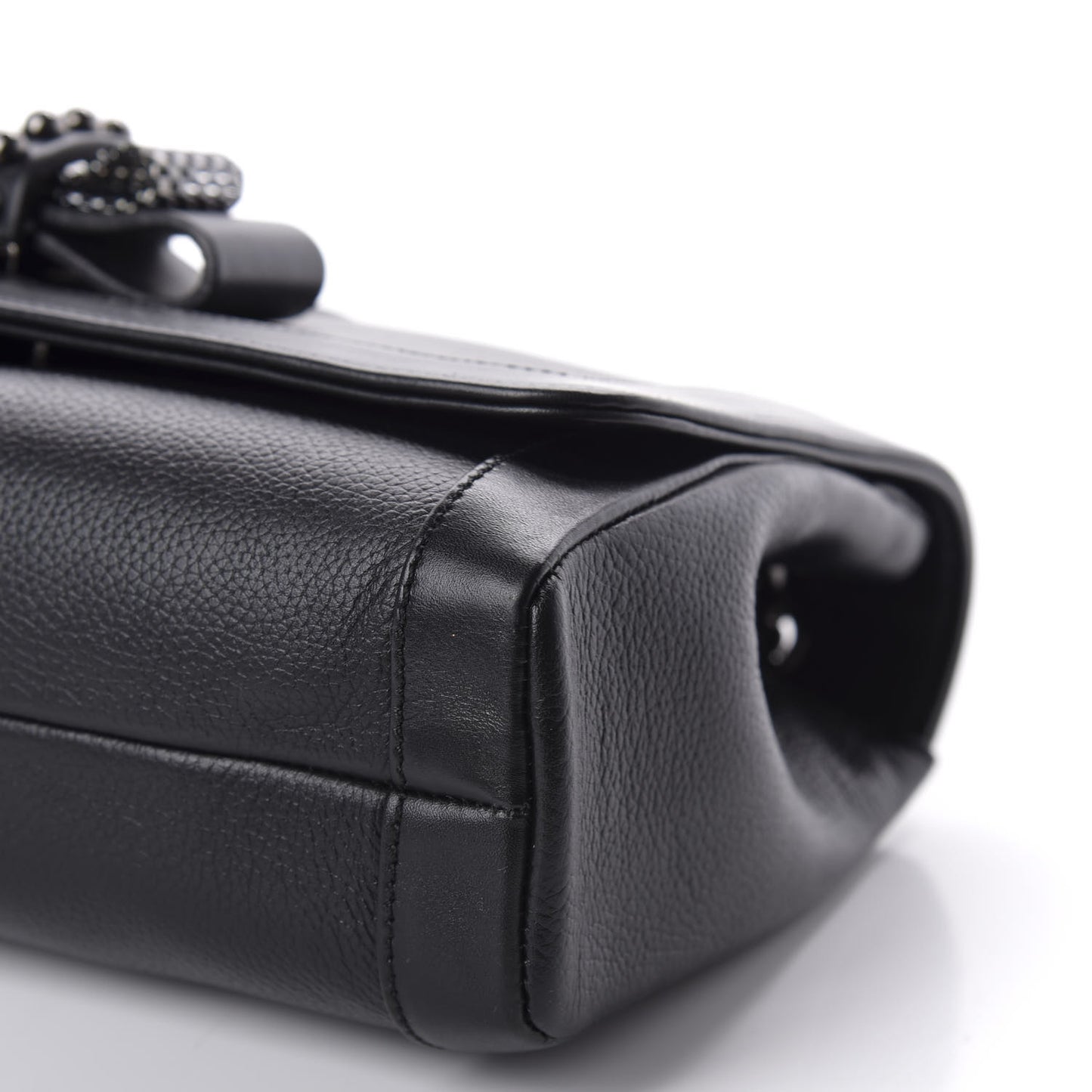 Calfskin Small Sweet Charity Shoulder Bag Black