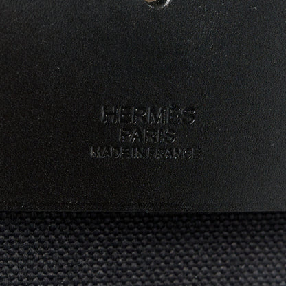 Hermes Military Toile Vache Hunter Herbag Zip Retourne Cabine Bag Black 8 of 12