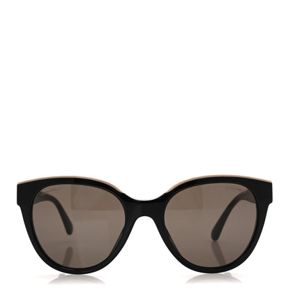 Chanel Acetate CC Butterfly Sunglasses 5414 Black Beige 2 of 8