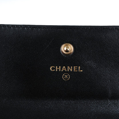 Chanel Iridescent Glazed Calfskin Quilted Boy Flap Wallet Black 6 of 8