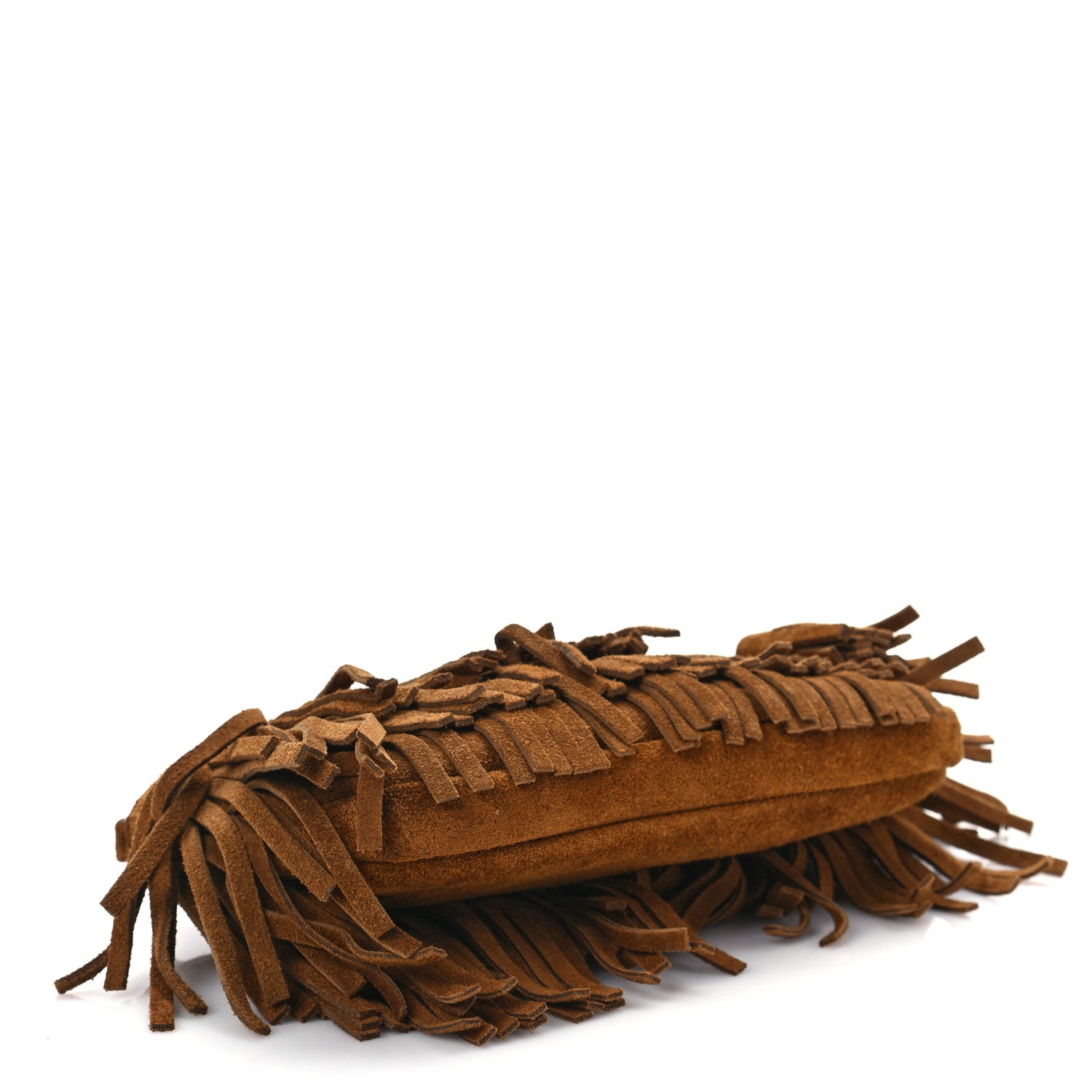 Saint Laurent Suede Fringe Crossbody Light Ocre 4 of 7