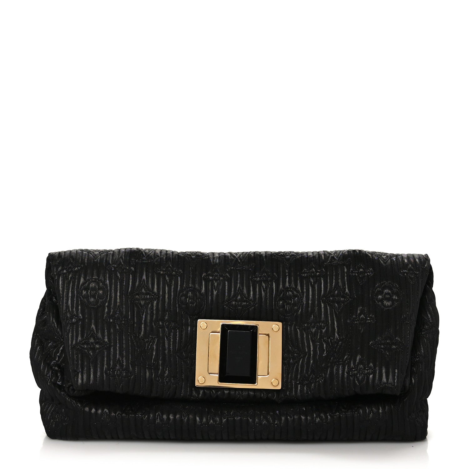 Louis Vuitton Jacquard Quilted Monogram Altair Clutch Black Black 1 of 8