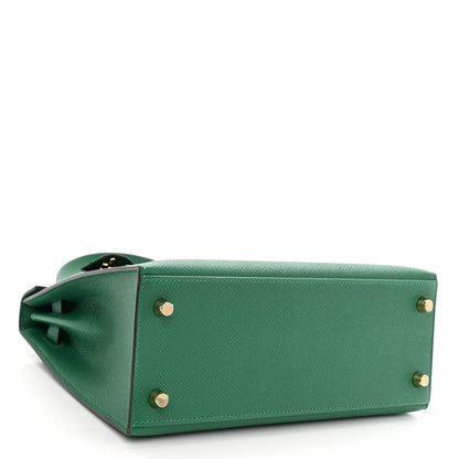 Hermes Epsom Kelly Sellier 25 Vert Vertigo 4 of 10