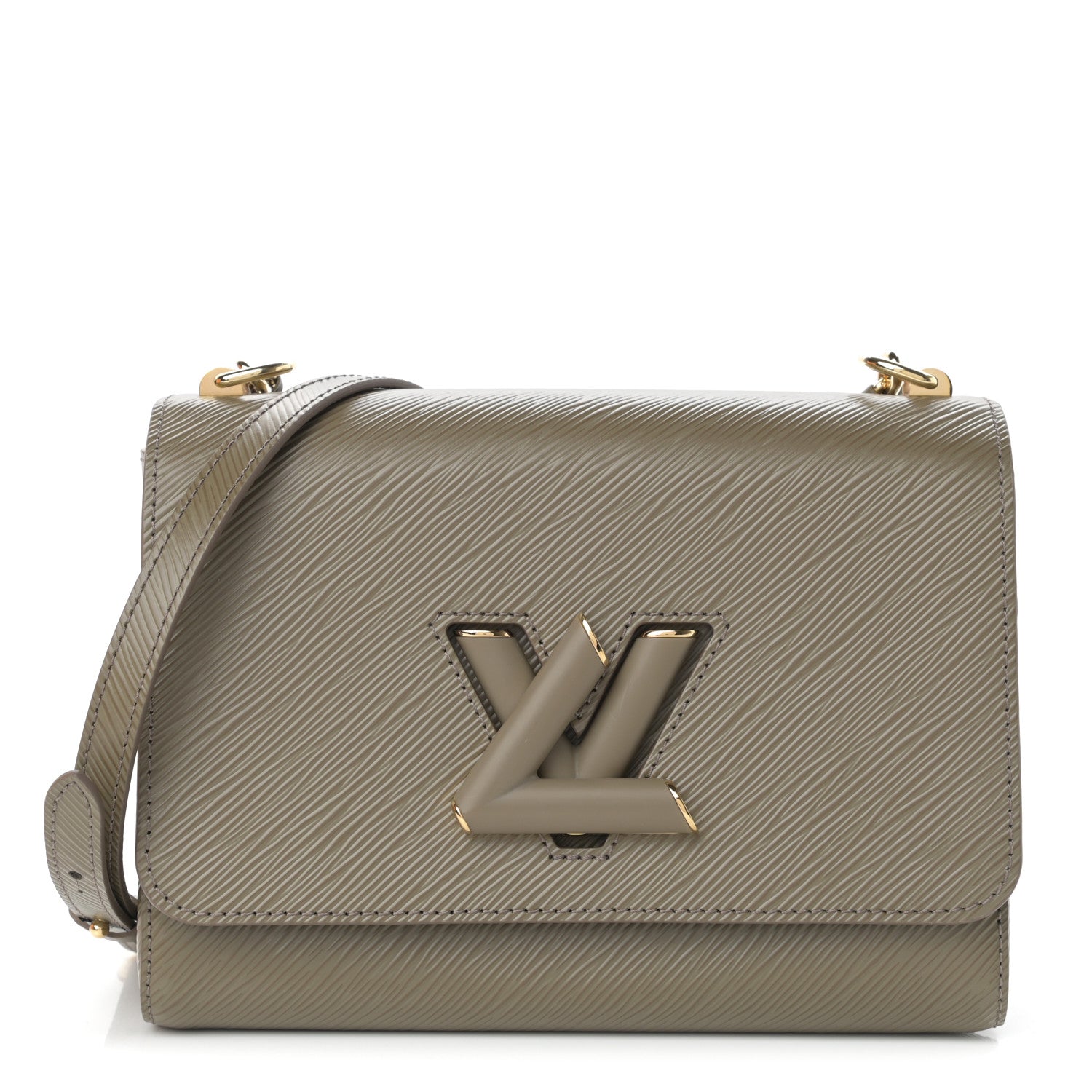 Louis Vuitton Epi Twist Shoulder Bag MM Smokey Brown 1 of 12