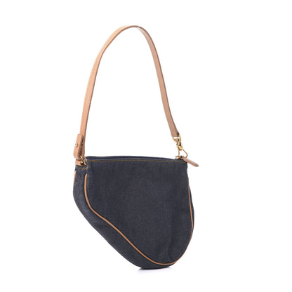 Christian Dior Denim Saddle Pochette Blue 5 of 13