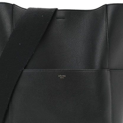 Celine Soft Grained Calfskin Sangle Bucket Bag Black 6 of 10