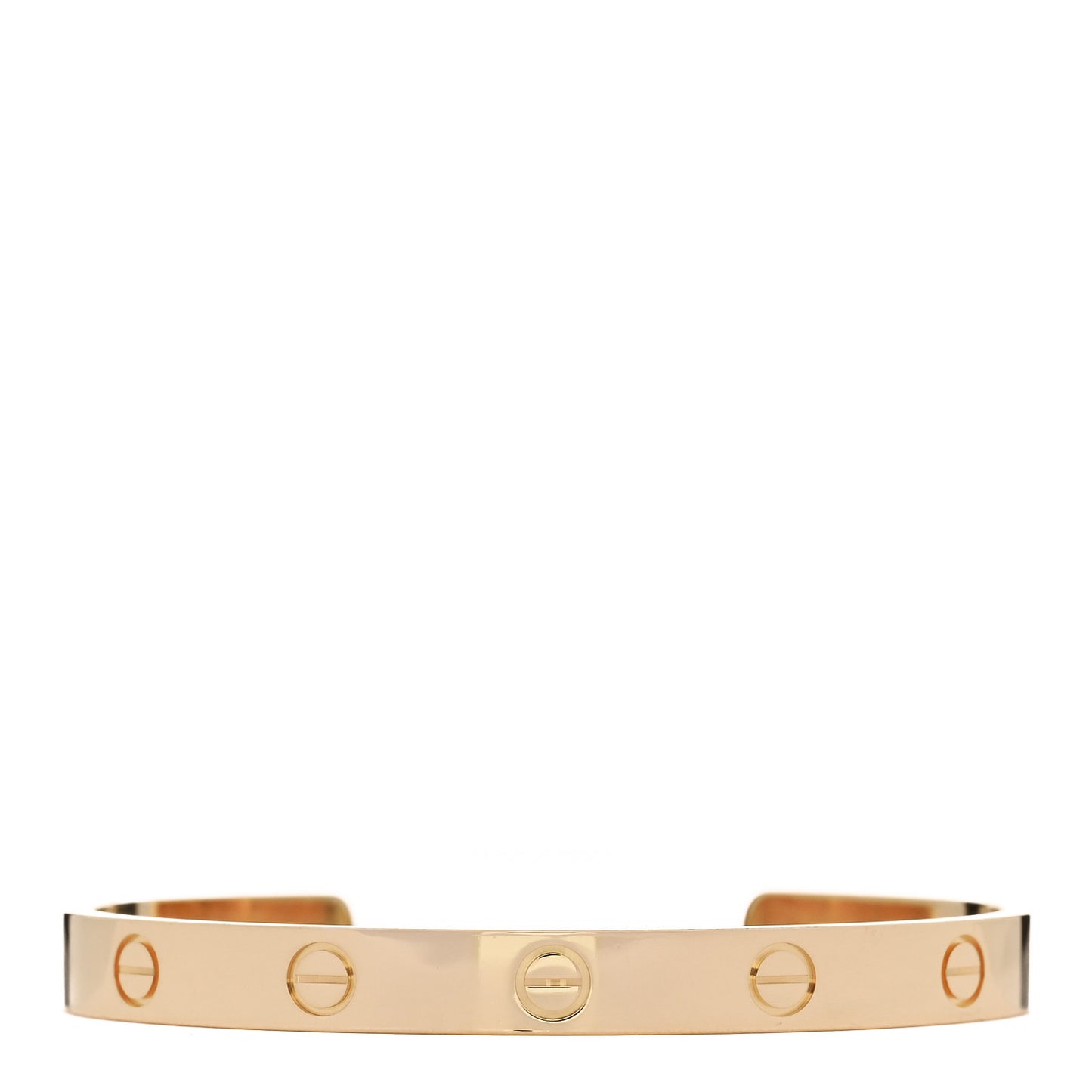 18K Yellow Gold LOVE Cuff Bracelet 17