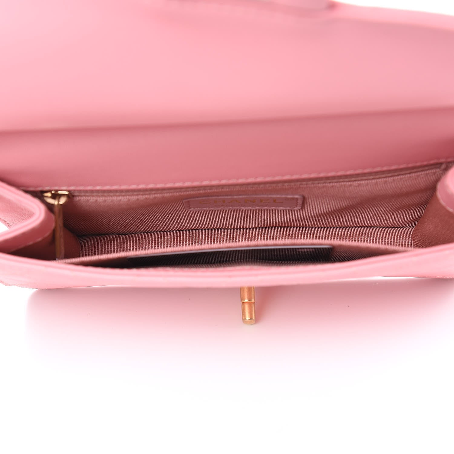 Chanel Lambskin Quilted Pearl Chain Flap Bag Pink 5 of 9