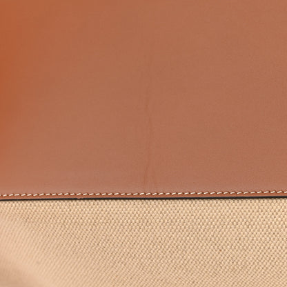 Celine Canvas Calfskin Cuir Triomphe Cabas Drawstring Natural Tan 11 of 11