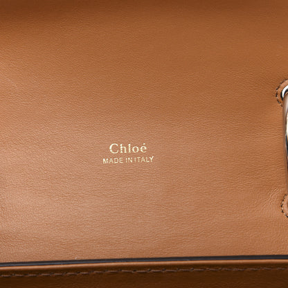 Chloe Calfskin Crocodile Embossed Small Aby Day Shoulder Bag Autumnal Brown 8 of 13