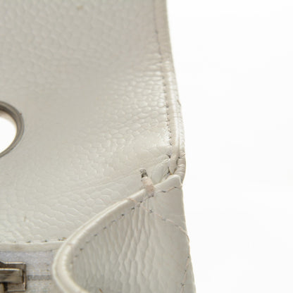 Chanel Caviar Quilted Jumbo Single Flap White 13 of 13