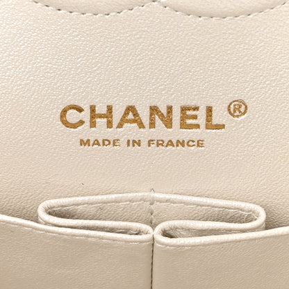 Chanel Iridescent Calfskin Quilted Medium Double Flap White 6 of 10