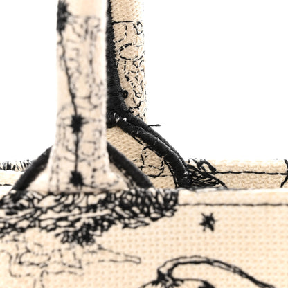 Christian Dior Canvas Embroidered Small Zodiac Toile De Jouy Book Tote Latte 11 of 11