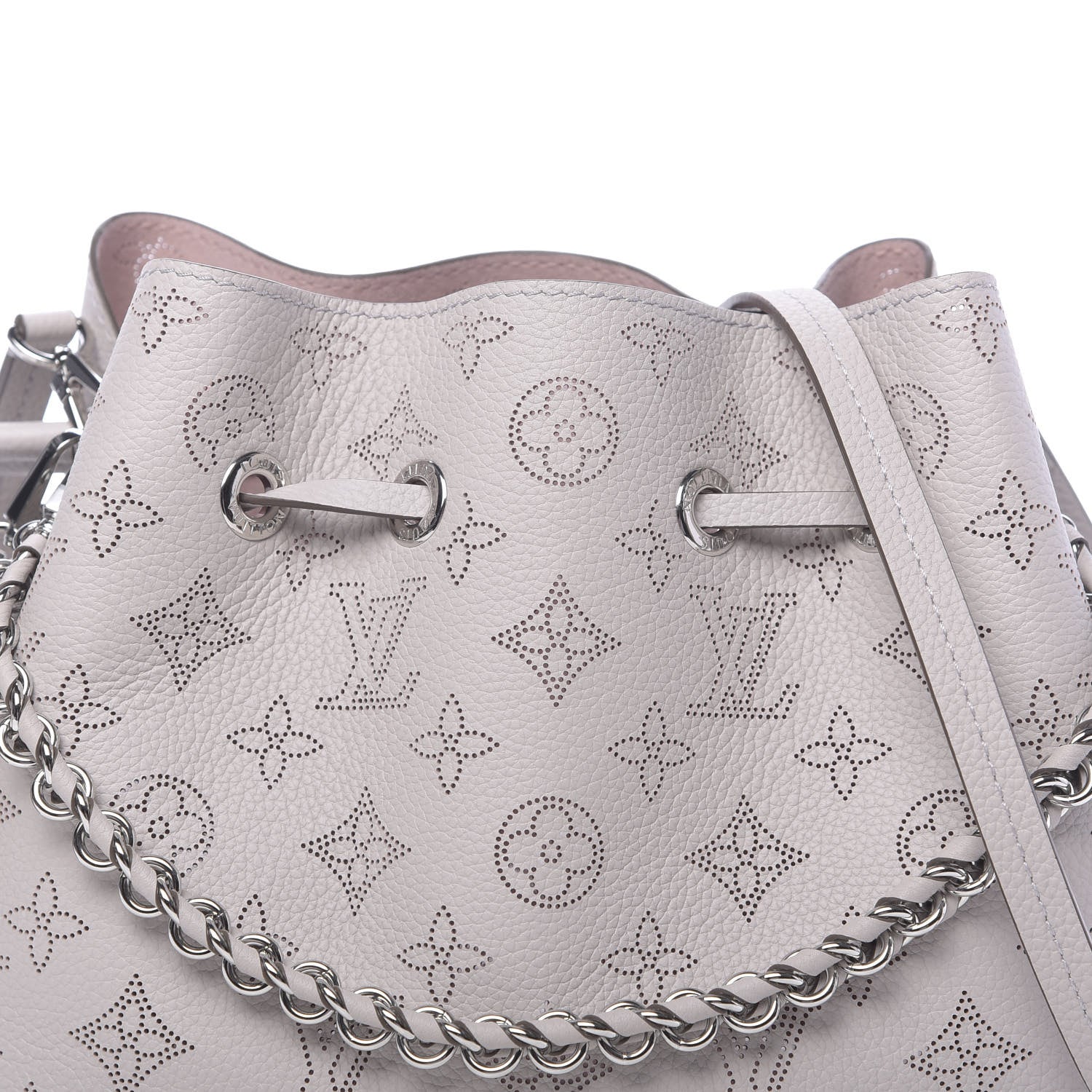 美品レアLOUIS VUITTON BELLA MAHINA FM BRUME LOUIS VUITTON Bella Mahina Calf Leather Crossbody Bag Brume