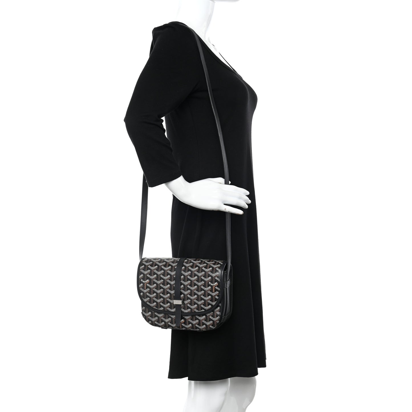 Goyardine Belvedere II PM Messenger Bag Black