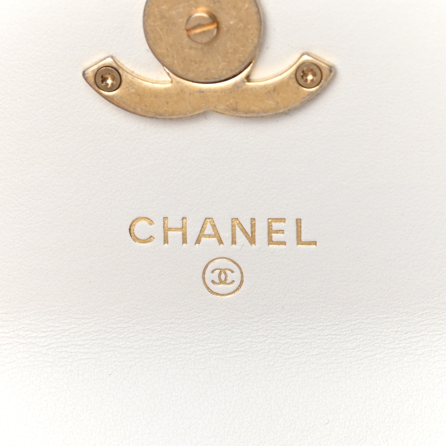 Chanel Calfskin Quilted Perfect Fit Coin Purse With Chain White 6 of 10