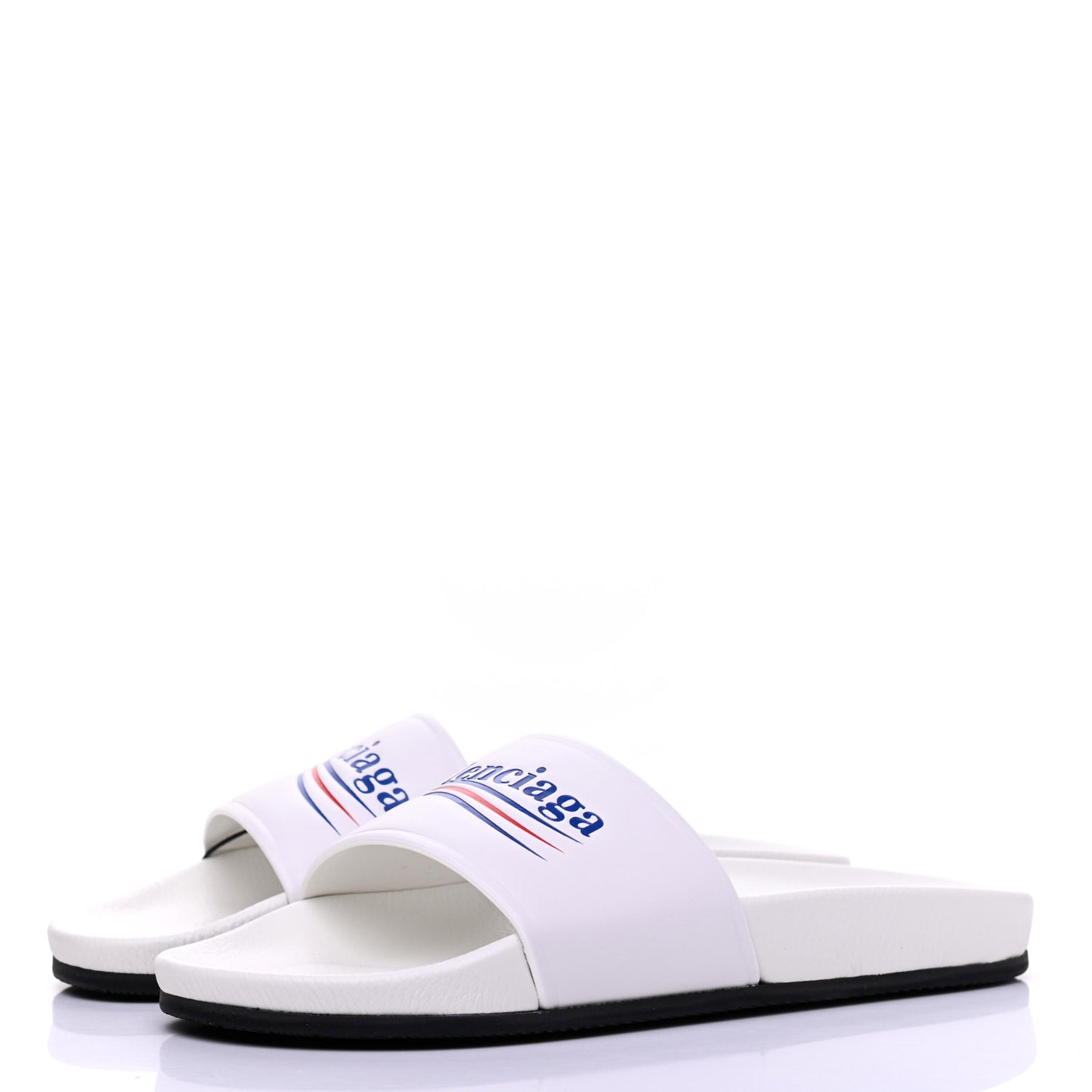 Nappa Political Campaign Logo Womens Pool Slide Sandals 39 White