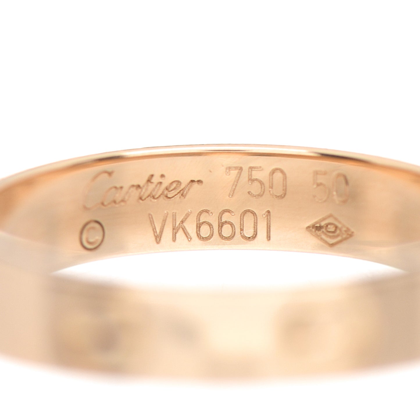 18K Yellow Gold 3.5mm LOVE Wedding Band Ring 50 5.25