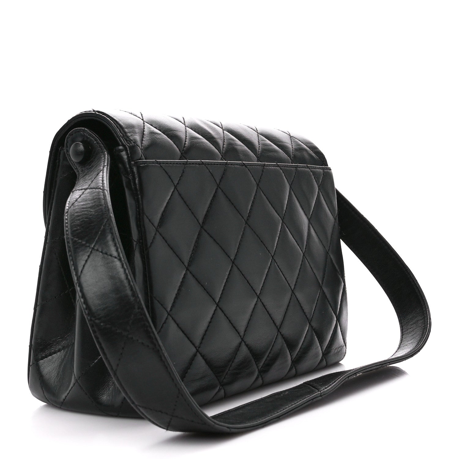 Chanel Lambskin Quilted CC Flap Shoulder Bag Black 3 of 11