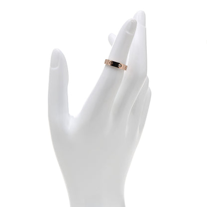 Cartier 18K Pink Gold Diamond 4mm LOVE Wedding Band Ring 49 4.75 2 of 5