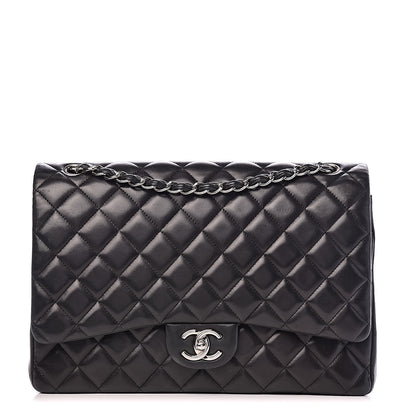 Chanel Lambskin Quilted Maxi Double Flap Black 1 of 14