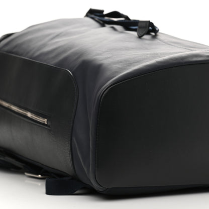 Louis Vuitton Calfskin Nylon V Line Pulse Backpack Navy Black 8 of 9