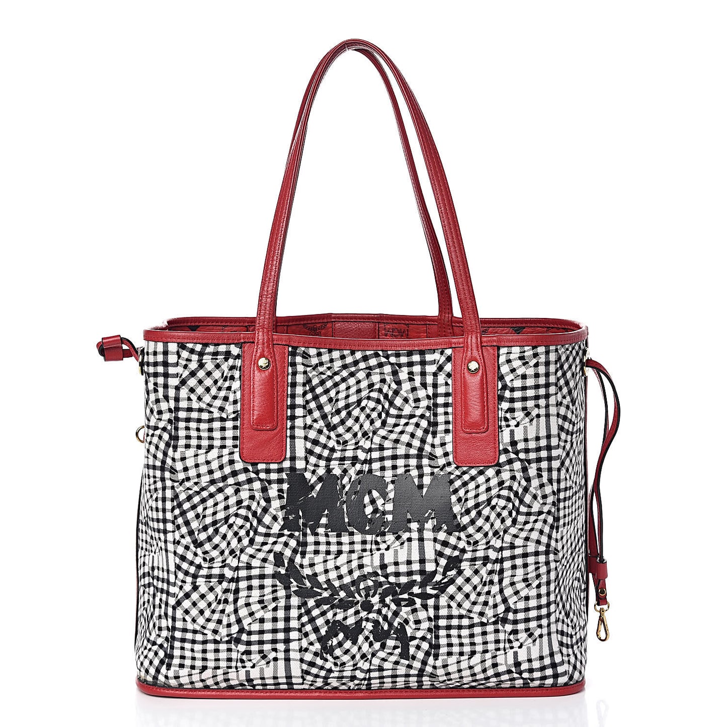 Visetos Medium Liz Reversible Shopper Tote Ruby Red
