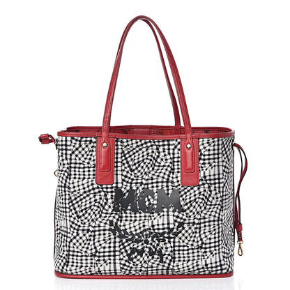 MCM Visetos Medium Liz Reversible Shopper Tote Ruby Red 5 of 18