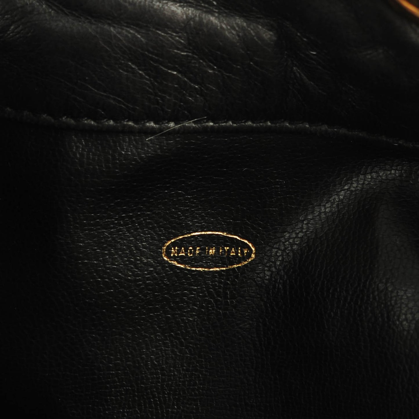 Lambskin CC Drawstring Shoulder Bag Black