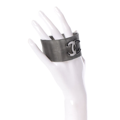 Chanel Metal Mesh CC Bracelet Ruthenium 2 of 5