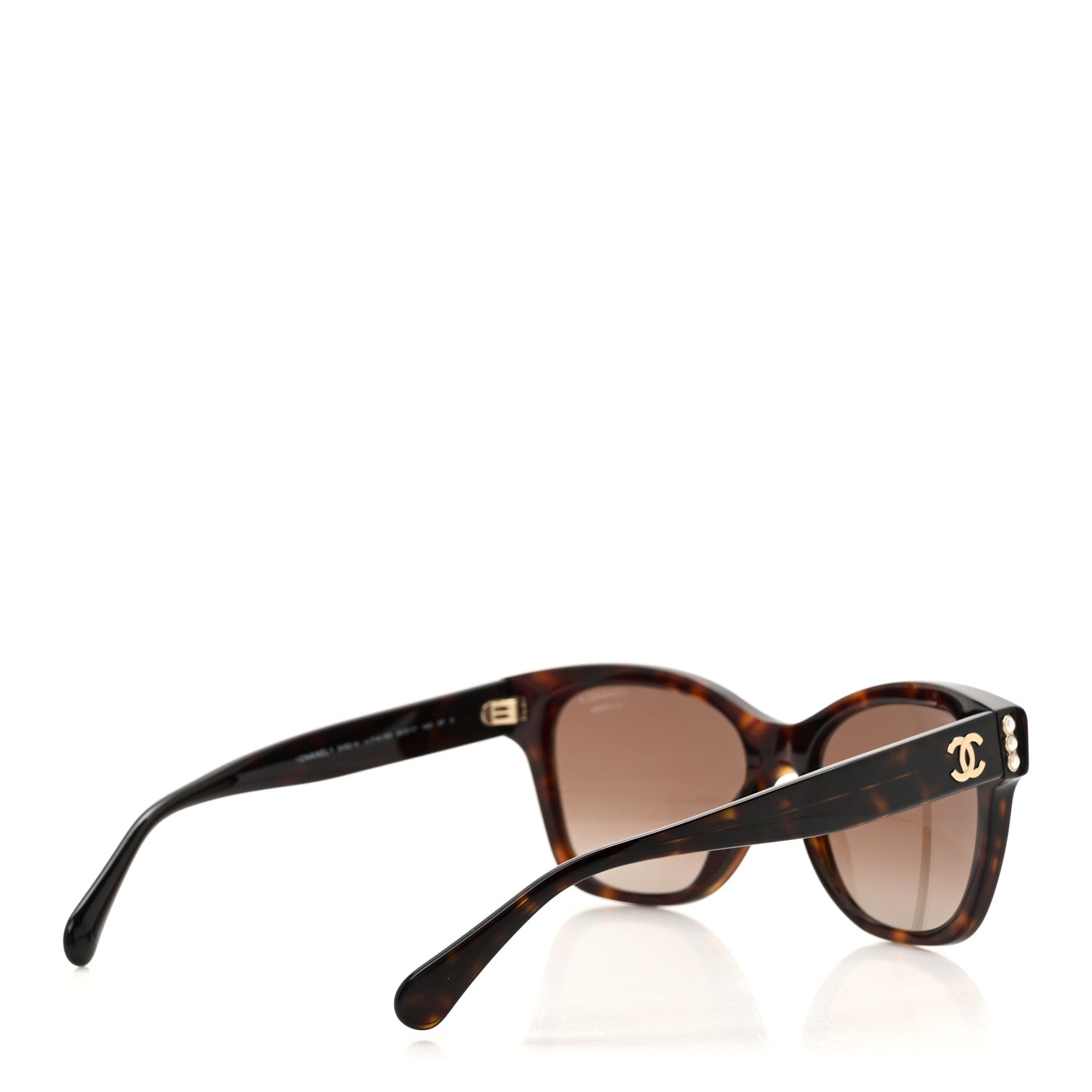 Chanel Acetate Polarized Pearl CC Square Sunglasses 5482-H-A Tortoise 4 of 8