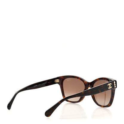 Chanel Acetate Polarized Pearl CC Square Sunglasses 5482-H-A Tortoise 4 of 8
