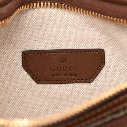 Gucci GG Supreme Monogram Textured Calfskin Retro Interlocking G Belt Bag Beige Ebony Brown Sugar 6 of 9