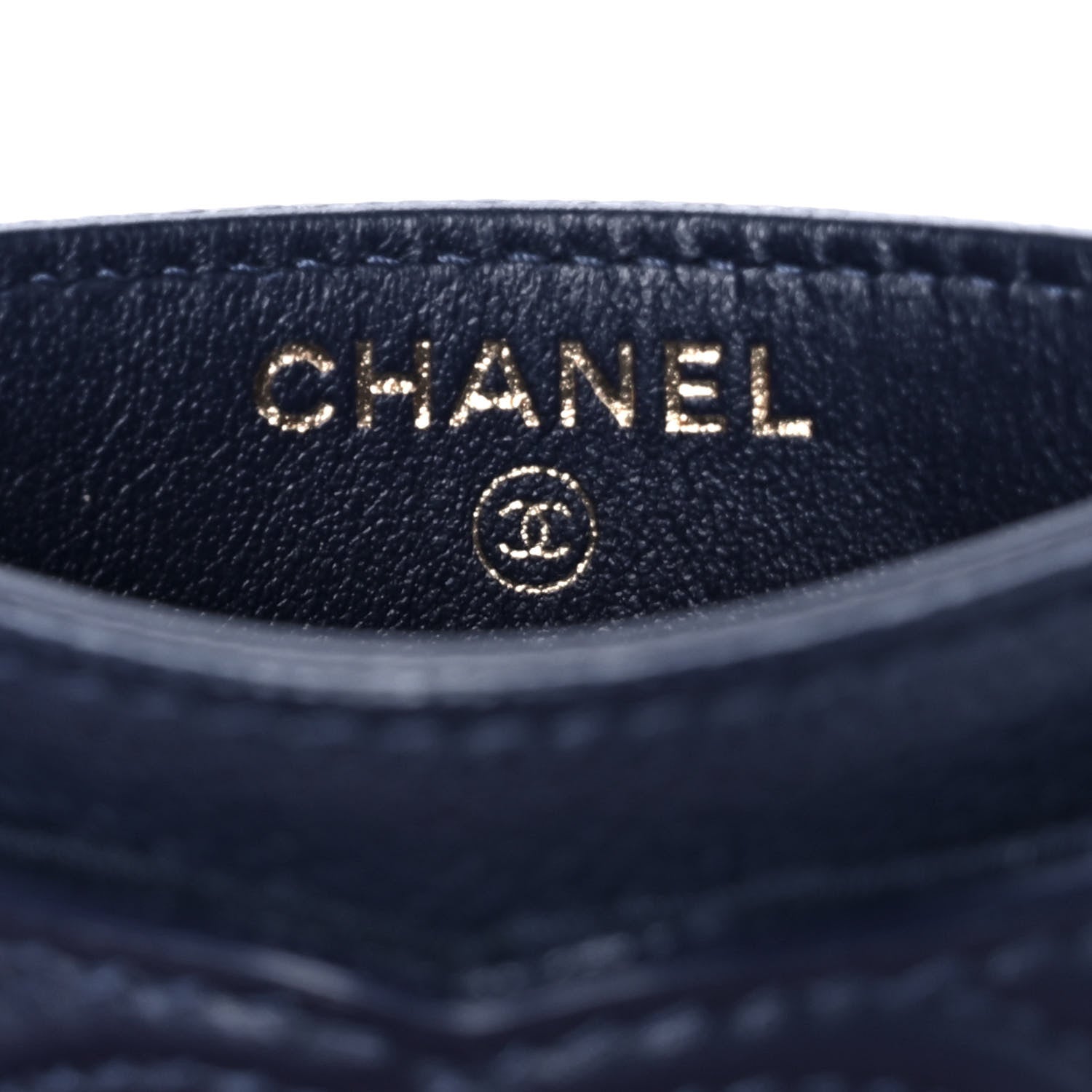 Chanel Caviar Quilted Filigree Card Holder Navy Blue 6 of 11