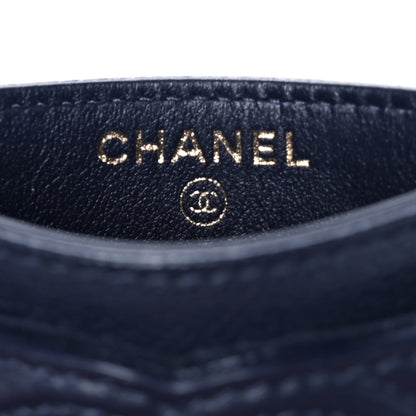Chanel Caviar Quilted Filigree Card Holder Navy Blue 6 of 11