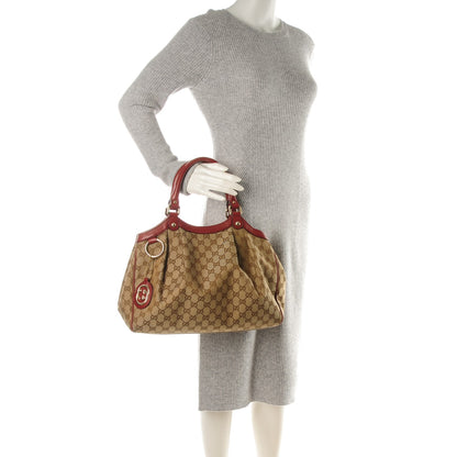 Gucci Monogram Medium Sukey Tote Dark Red 2 of 7