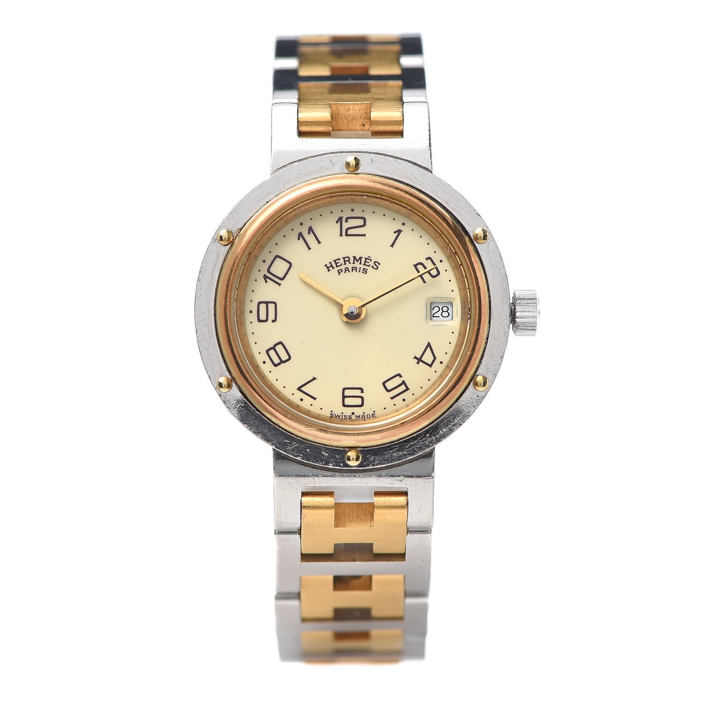 Stainless Steel 24mm Clipper Quartz Watch Gold