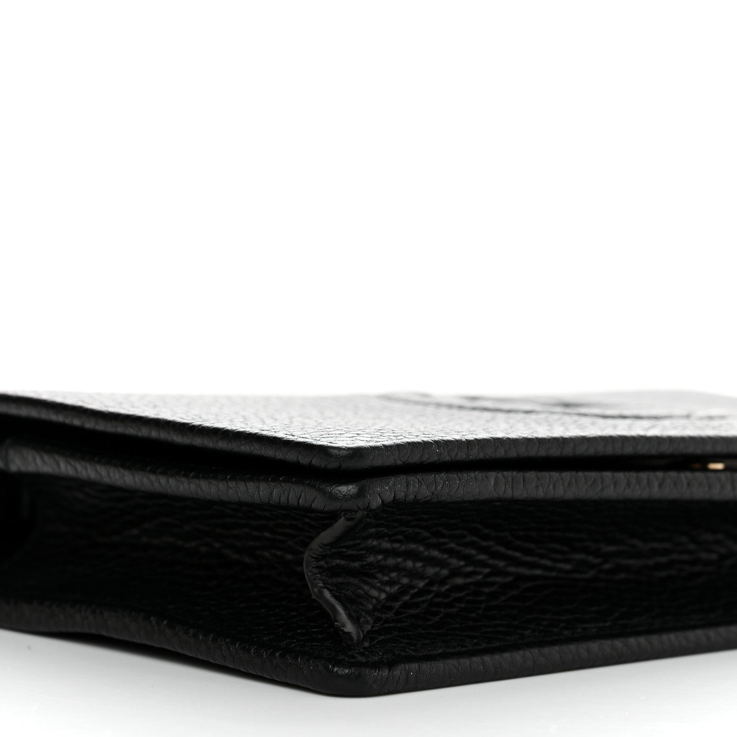 Gucci Pebbled Calfskin Soho Wallet On Chain Black 8 of 9