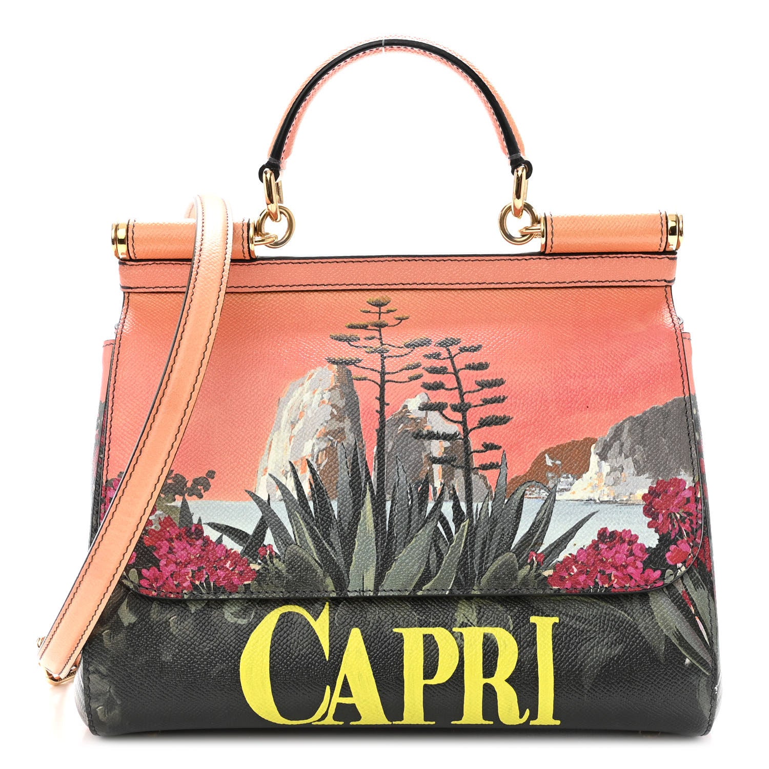 Dolce & Gabbana Dauphine Capri Printed Medium Miss Sicily Satchel Multicolor 1 of 10