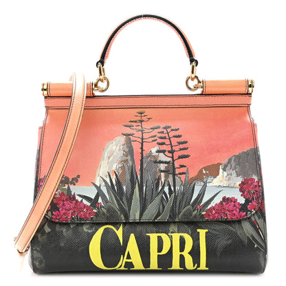 Dolce & Gabbana Dauphine Capri Printed Medium Miss Sicily Satchel Multicolor 1 of 10