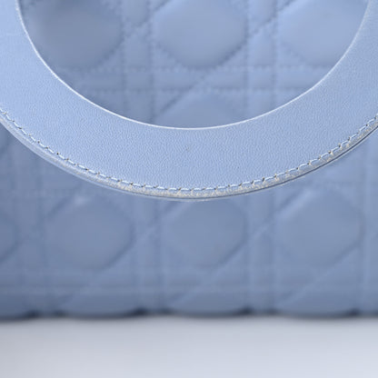 Christian Dior Lambskin Cannage Medium Lady Dior Light Blue 15 of 15