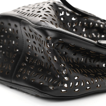 Alaia Calfskin Laser Cut Rose-Marie 19 Bag Black 7 of 10