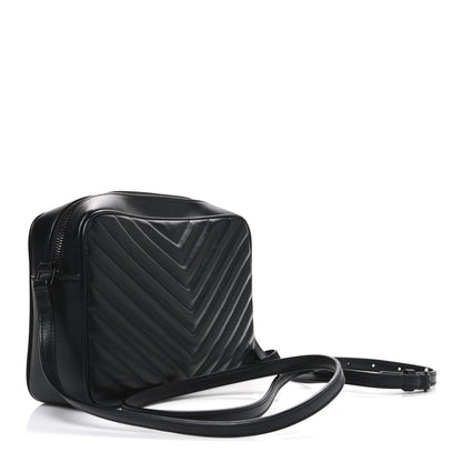 Saint Laurent Calfskin Matelasse Monogram Monochrome Lou Camera Bag Black 3 of 10