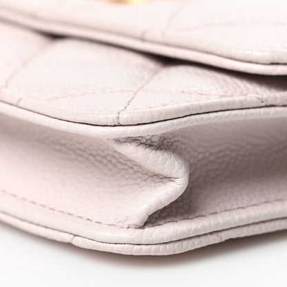 Chanel Caviar Quilted Miss Coco Clutch With Chain Light Purple 12 of 12