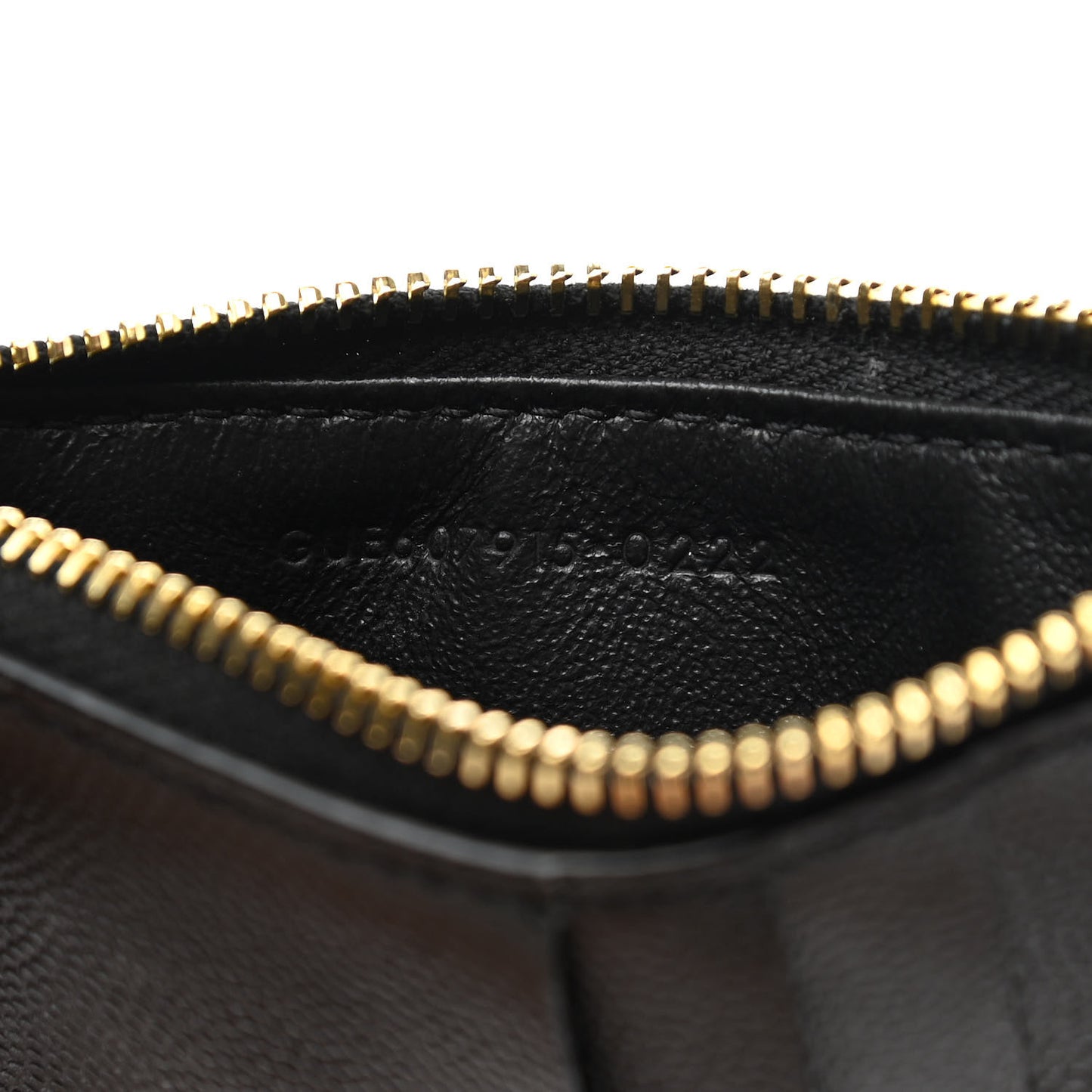 Grain De Poudre Matelasse Chevron Monogram Fragments Zippered Card Case Black