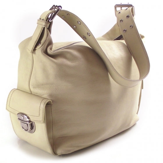 LEATHER LARGE POCKET HOBO